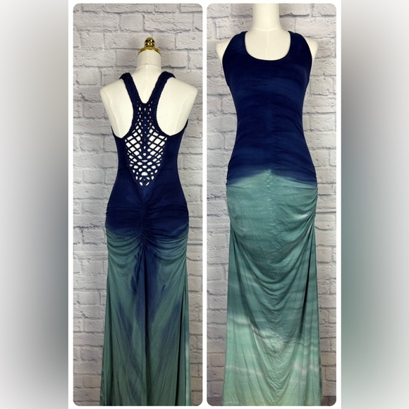 SKY Dresses & Skirts - SKY MAXI DRESS AQUA OMBRE Size M